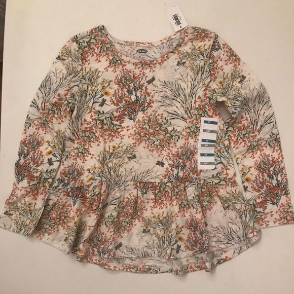 Old Navy Long sleeves Kids Girl Floral Top 4T - Picture 2 of 4